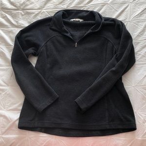 Gray fleece quarter-zip